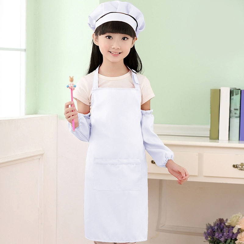 3 Set Kids Apron and Chef Hat Red Black White