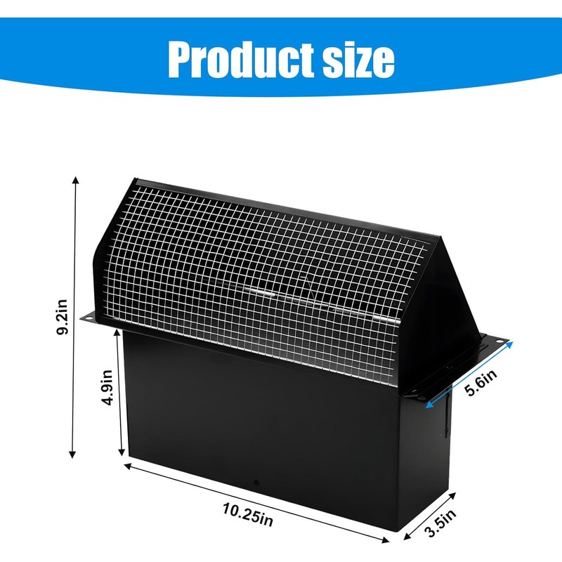 Wosijm Wall Vent Cap for Broan Exhaust Fan ​for Kitchen