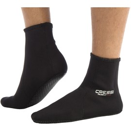 Cressi unisex adult M/L-8/9-LT Diving Socks, Black/Black, Medium-Large US