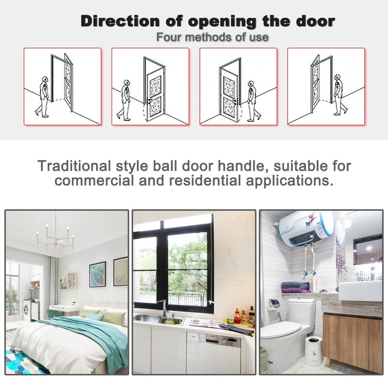 Faankiton Door Knob With Lock and Keys, Front Door Lockset,