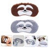 Outanaya 2pcs Plush Cartoon Animal Sleep Masks for Soft Breathable