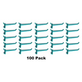 JSP Manufacturing Teal Plastic Pegboard Hooks Garage/Tools/Storage/Organization/Jewelry/Crafts - 2 inch, 4 inch, or 6 inch (100, 4 Inch)