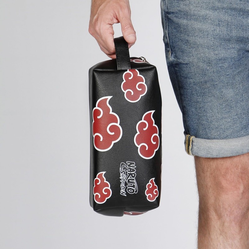 Karactermania Naruto Clouds-Brick Plus Travel Toiletry Bag, Black, 25 x