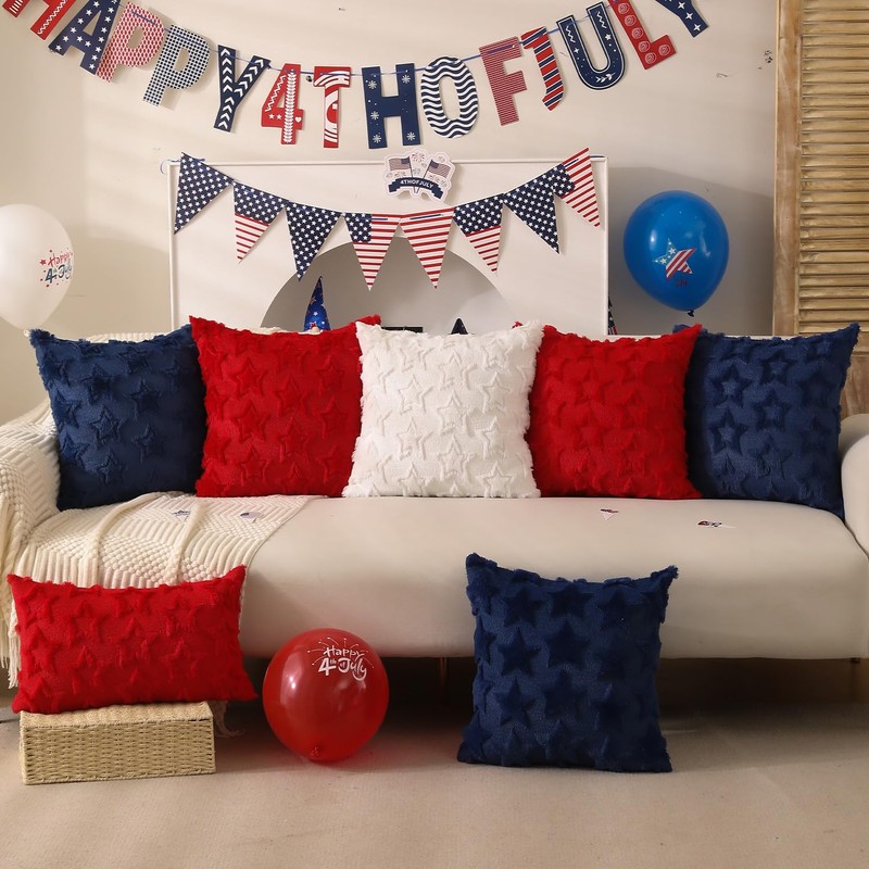 DFXSZ 4th of July Pillow Covers 12x20 inch 4th of