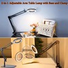 15X Magnifying Glass Lamp with Clamp and Stand, 72 LEDs