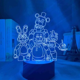 Zhongkaihua Anime Night Light 3D LED Illusion Lamp 7 Colours Changing Remote Control Acrylic Desk Lamp for Bedroom Decoration Creative Gift