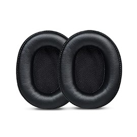 SR50BT Earpads Replacement Protein Leather Ear Pads Cushions Cover Repair Parts Compatible with Audio-Technica ATH-SR50BT DSR7BT S700BT WS770IS Wireless Over-Ear Headphones (Black)