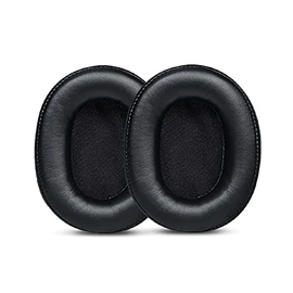 SR50BT Earpads Replacement Protein Leather Ear Pads Cushions Cover Repair Parts Compatible with Audio-Technica ATH-SR50BT DSR7BT S700BT WS770IS Wireless Over-Ear Headphones (Black)