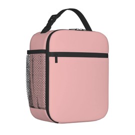 WJLKSJD Light Pink Lunch Box Reusable Insulated Totes Detachable Lunch Bag Thermal Cooler for Kids Girls Boys Teens School Picnic Travel