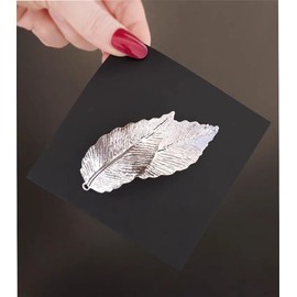 yangzerang Women Hair Barrettes Leaf Hair Barrette for Girl Minimalist Dainty Alloy Hairpin Clamps Pearl Hair Clips Vintage Hair Accessories Silver Tone Hair Clips French Style Hair Accessories