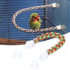 Bird Toys, Colorful U Shape Cotton Rope Bird Resting Perches