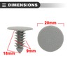 Motoforti Universal Car Bumper Clips, Car Rivets Retainers, 8mm, Plastic,