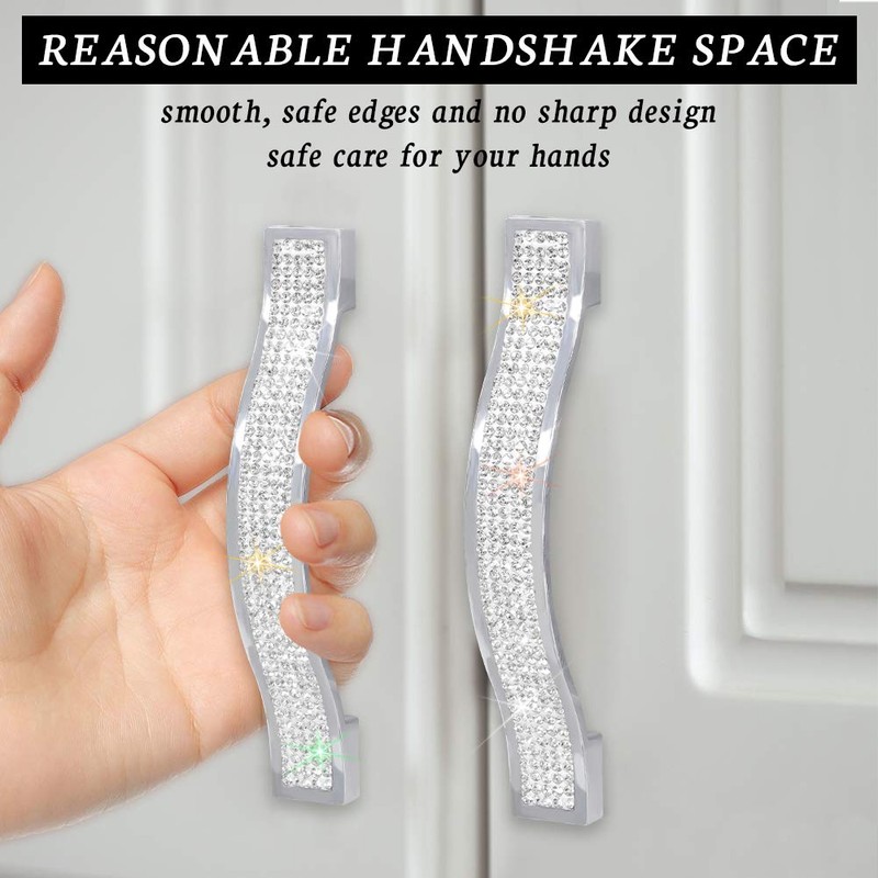 SAVORI Drawer Pulls Handle Bling Crystal Dresser Cupboard Closet Cabinet