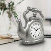Presentime & Co. 11" Teapot Clock, Silent Non Ticking, Modern