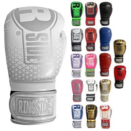 Ringside Apex Bag Gloves, IMF-Tech Boxing Gloves with Secure Wrist Support, Synthetic Boxing Gloves for Men and Women, White, L/XL