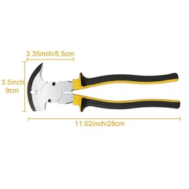 2PCS 10inch Fencing Pliers, Fence Pliers Tool, Nail Puller, Multi Fencing Pliers Tool, Stretching Wire Pliers, Pliers with Hammer Head for Installation and Removal of Wire Fence