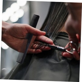 Baluue 7pcs Professional Hair Cutting Set Cape Hairdressing Accessories for Home Salon Barber Use Includes Combs Clips and Brushes