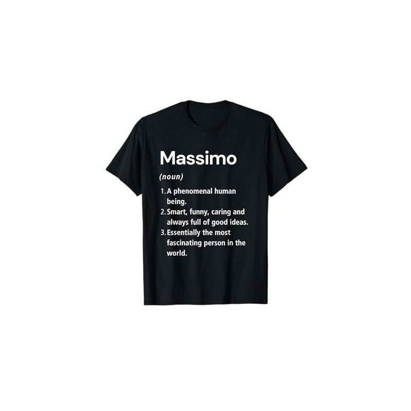 Massimo Name Definition Funny Dictionary T-Shirt