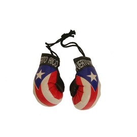 Puerto Rico Country Flag Mini Boxing Gloves to Hang Over Your Automobile Mirror New