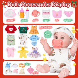 Baby Doll 2025 Advent Calendar Gifts, Eleanore's Diary 12'' Dolls Set with Clothes & Accessories, Realistic Cute Soft Body Baby Doll, Pretend Play, 24 Days Countdown Christmas Surprise Gifts for Girls