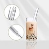 Pack of 8 Glass Straws, Bubble Tea Straws, Reusable (215