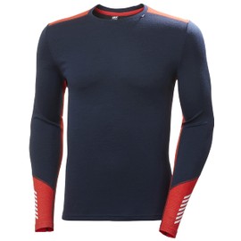 Helly Hansen Men's Lifa Merino Midweight Crew Shirt, Navy, L UK