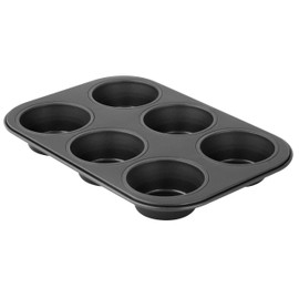 Zenker 6 Cup Muffin Pan Baking Tray Made Of Pure, For Juicy Cupcakes & Muffins, Muffin Pan (Black) Women's, Qty: 1