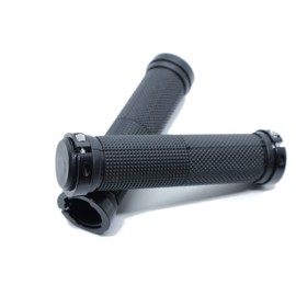 Beatus Bicycle Mountain Bike Handle Grips Left and Right Set Rubber Grips (Black)