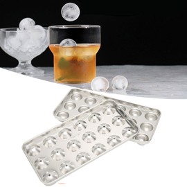 MOUMOUTEN Ice Cube Trays, 304 Stainless Steel Food Grade Ice Tray Mold with Lid, 18 Grids Ice Cube Cooling Ball for Wine Beverage Bar Restaurant
