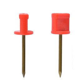 SHARROW Pack of 20 Archery Disc Nails Targets, Professional Hunting Metal Target Nails for Straw and Foam Targets (Red)