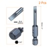 sourcing map 2pcs SL4 Magnetic Slotted Screwdriver Bits 4mm S2