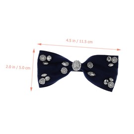 WOONEKY Elegant Bowknot Hairpin Rhinestones Hair Bow Clips for Women Girls for Parties Events