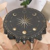 JanJCurt Moon Phase Table Cloth, Gold Galaxy Sun Moon Mystic