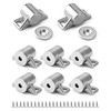 QWORK 8-Pack Silver Magnetic Door Latch Kit – Zinc Alloy