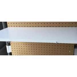 Hillman Brand (8 Pack) 12 Inch Metal Peg Hook Shelf Brackets for 1/8" 1/4" Pegboard & Slatwall