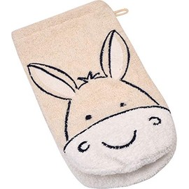 Wörner Donkey Children's Wash Mitt Terry Natural Size 15 x 21 cm