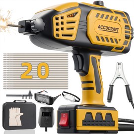 Portable Welding Machine, Welder Machine 110V, ARC Portable Welder with IGBT Inverter 5 Variable Current Adjustment, 20pcs 3/32" Wire Rods, Welding Helmet, Carring Case Included