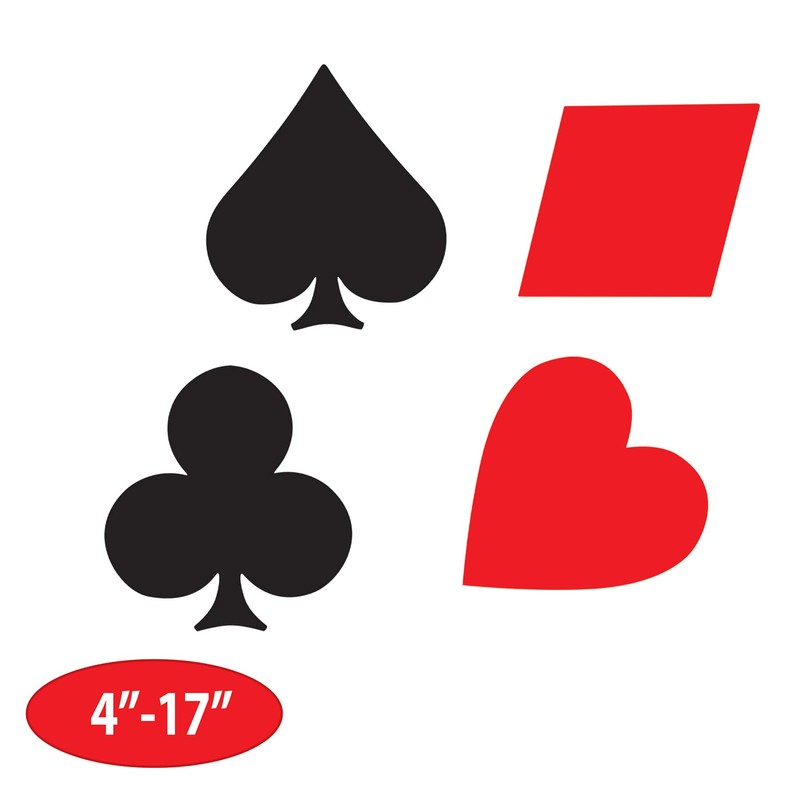 Beistle Card Suit Cutouts