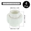 sourcing map 6Pcs 3/4" UPVC Union Coupling Pipe Fitting (Socket