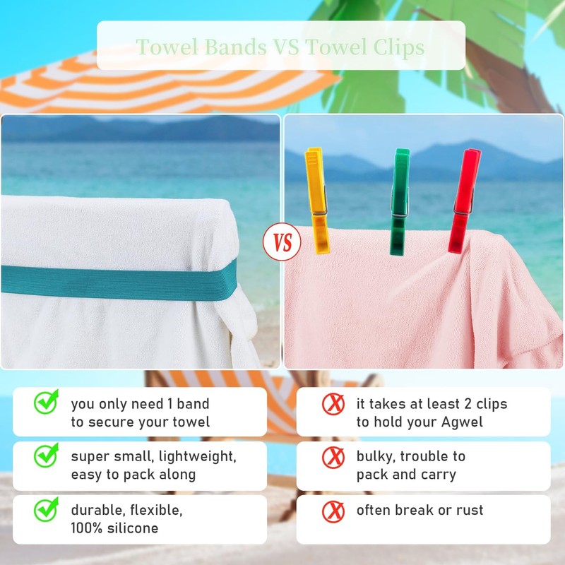 The Better Towel Chair Clips (4 Pack) - Turquoise Beach