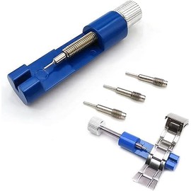 Watch Link Removal Adjustment Tool with 3 Extra Pins,Watch Link Removal Kit Aluminum Alloy Spring Bar Remover Portable Watch Link Remover for Watch Tool Kit,Watch Strap Pins