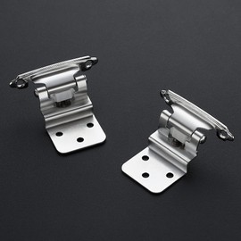 Ravinte 10 Packs (5 Pairs) 3/8 inch Inset Polished Chrome Cabinet Hinges Kitchen Cabinet Hinges Self Closing Hinges for Kitchen/Bathroom/Furniture Cabinets & Doors,Decorative Cabinet Hardware