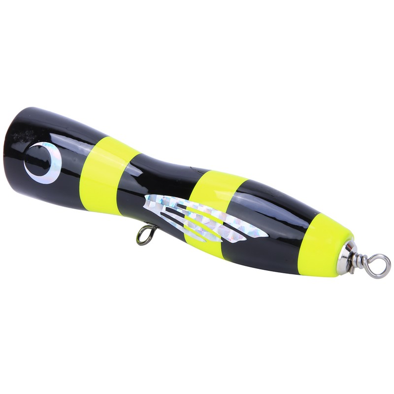 Wooden Large Artificial Popper Fish Lure Topwater Simulation Bait Sea