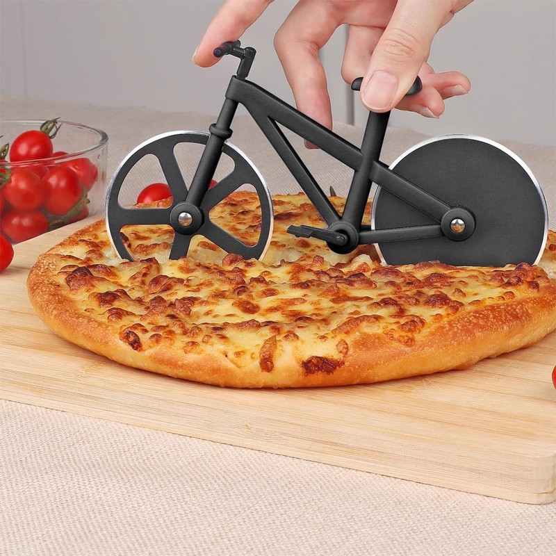 CENPEK Pizza Cutter Bicycle Pizza Cutter Stainless Steel Pizza Two