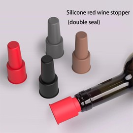 8 Pcs Silicone Wine Stoppers for Bottles,Reusable Sparkling Wine Bottle Stopper, Sparkling Wine Bottle Seal for Keeping Wine Champagne Fresh (Random Colours)