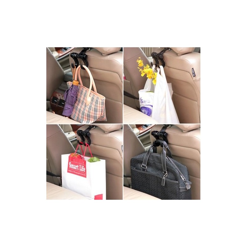 Car Seat Hook Luggage Rack, Black, Black