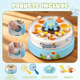 Juego de Mesa para el Elefante Saltarín,Juguete de Atrapar para Niños 3 4 5 6 7 8 Años, Regalo Ideal Cumpleaños Navidad para Niñas y Niños, Juego Familiar Divertido para 2-4 Jugadores (Elefante)