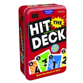 University Games The Original Hit The Deck Tin Card Game – Fun, Fast-Paced Family Game for Ages 6+ | Strategic Card Play, Cut, Flip, or Hit The Deck to Win