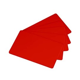 Pack of 100 Red CR80 PVC Cards | 30 mil by easyIDea