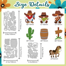 DELORIGIN Stanzformen Für Cowboy Zwerge Zur Kartengestaltung Kaktus Stanzschablonen Aus Karbonstahl Scrapbooking Prägevorlage Für Heimwerker Fotoalbum Grußkarten Dekor